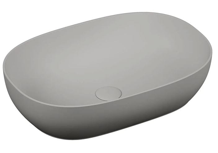 VITRA OUTLINE umývadlová misa 58 cm, bez prepadu, VitrAhygiene, matná šedá 5995B476-0016 Obrázek - Hlavní obrázek