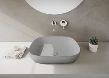 VITRA OUTLINE umývadlová misa 61,5 cm, bez prepadu, VitrAhygiene, matná šedá 5993B476-0016 Obrázek - fotka
