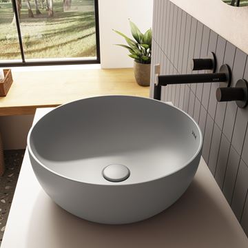 VITRA OUTLINE umývadlová misa 40 cm, bez prepadu, VitrAhygiene, matná šedá 5992B476-0016 Obrázek - fotka