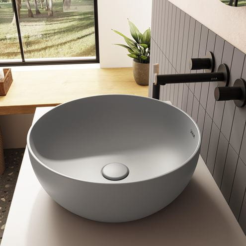 VITRA OUTLINE umývadlová misa 40 cm, bez prepadu, VitrAhygiene, matná šedá 5992B476-0016 Obrázek - fotka