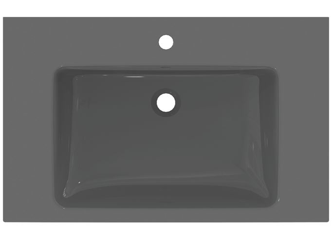 IDEAL STANDARD I.LIFE B umývadlo 81 cm, s otvorom pre batériu a prepadom, lesklá šedá T460458 Obrázek - fotka