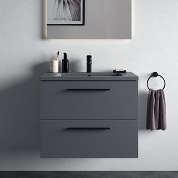 IDEAL STANDARD I.LIFE B umývadlo 81 cm, s otvorom pre batériu a prepadom, lesklá šedá T460458 Obrázek - fotka