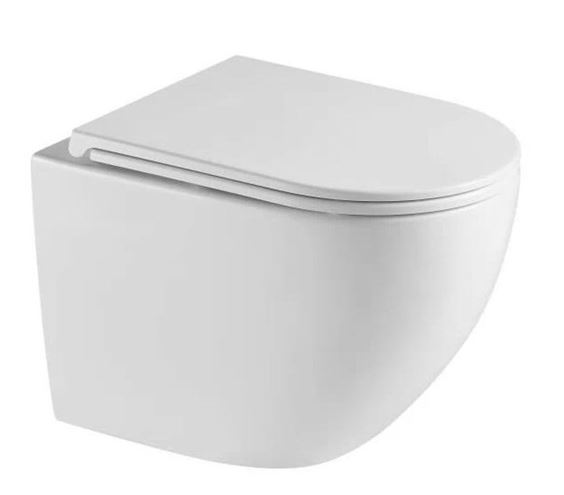BASIC PRE závesné WC s montážnym prvkom Grohe Uniset, Tornado Flush splachovanie, SoftClose sedátko, chrómové tlačidlo PT1.GRKF-RSC.CR.1 Obrázek - fotka