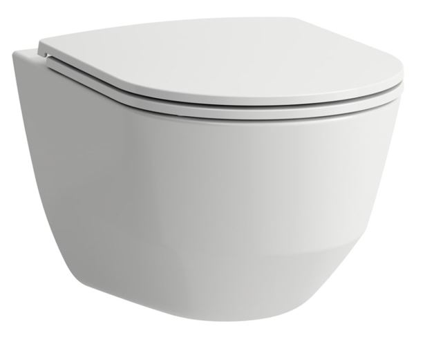 LAUFEN PRE závesné WC s montážnym prvkom Laufen Ineo CW102, Rimless splachovanie, SoftClose sedátko, chrómové tlačidlo PT2.LADF-SC.CR.37 Obrázek - fotka
