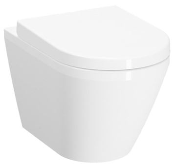 VITRA INTEGRA závesné WC s montážnym prvkom TECEbase, Rim-ex splachovanie, SoftClose sedátko, biele tlačidlo  PT2.TEDF-RSC.W.35 Obrázek - fotka