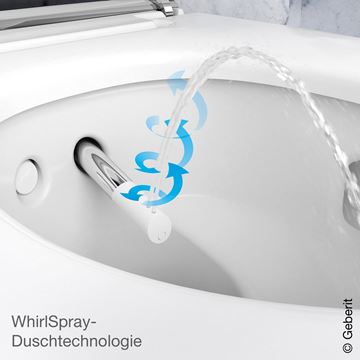 GEBERIT AQUACLEAN MERA COMFORT závesné WC s bidetovým sedátkom, SoftClosing, TurboFlush, KeraTect, biela 146.210.11.1 Obrázek - fotka