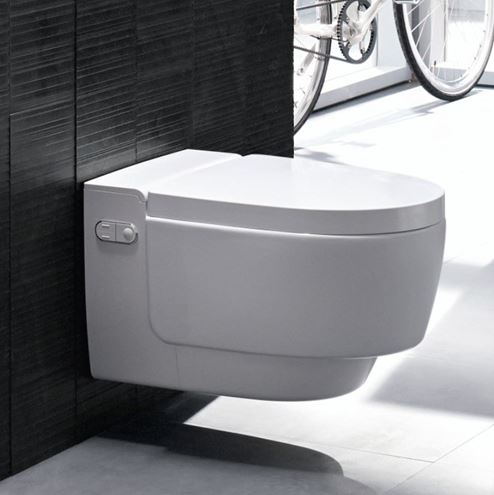 GEBERIT AQUACLEAN MERA COMFORT závesné WC s bidetovým sedátkom, SoftClosing, TurboFlush, KeraTect, biela 146.210.11.1 Obrázek - fotka