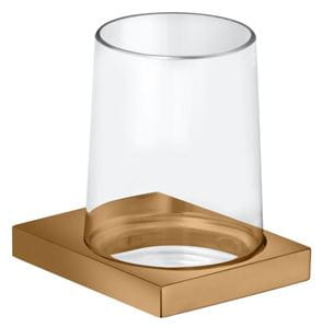 KEUCO EDITION 11 nástenný pohárik, sklo, kartáčovaný bronz