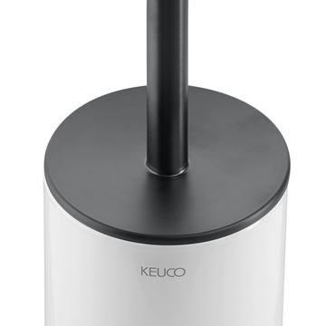 KEUCO EDITION 400 WC kefa, nástenná, matné sklo, kartáčovaná titánová čierna 11564359000 Obrázek - fotka