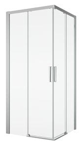 RONAL DIVERA D22SE2B sprchový kút 90x90 cm, rohový vstup, posuvné dvere, aluchróm/číre sklo