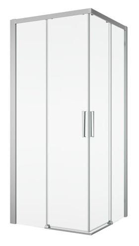 RONAL DIVERA D22SE2B sprchový kút 100x100 cm, rohový vstup, posuvné dvere, aluchróm/číre sklo D22SE2B 100 50 07 Obrázek - Hlavní obrázek