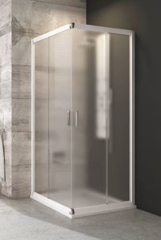 RAVAK BLIX BLRV2-90 sprchový kút 90x90 cm, rohový vstup, posuvné dvere, biela/sklo grape 1LV70100ZG Obrázek - Hlavní obrázek