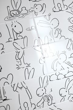 RAKO PLAY dekor 20x40 cm, lesk, biela/Bob a Bobek WIDMB210 Obrázek - fotka