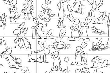 RAKO PLAY dekor 20x40 cm, lesk, biela/Bob a Bobek WIDMB210 Obrázek - fotka