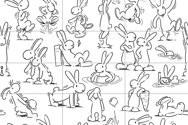 RAKO PLAY dekor 20x40 cm, lesk, biela/Bob a Bobek WIDMB210 Obrázek - fotka