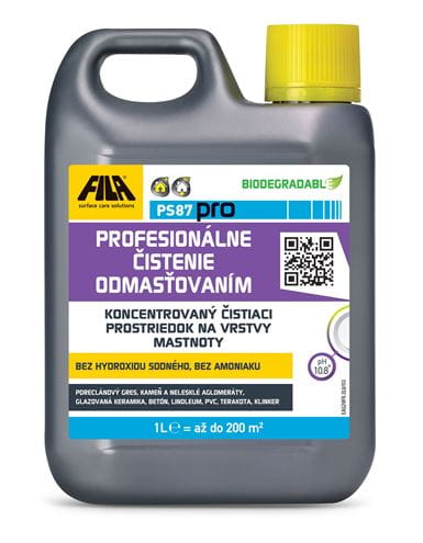 FILA PS87 PRO odmasťovací a odvoskovací čistiaci prípravok 1 l, žltkastá 53000012SLV Obrázek - Hlavní obrázek