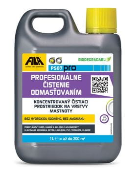 FILA PS87 PRO odmasťovací a odvoskovací čistiaci prípravok 1 l, žltkastá