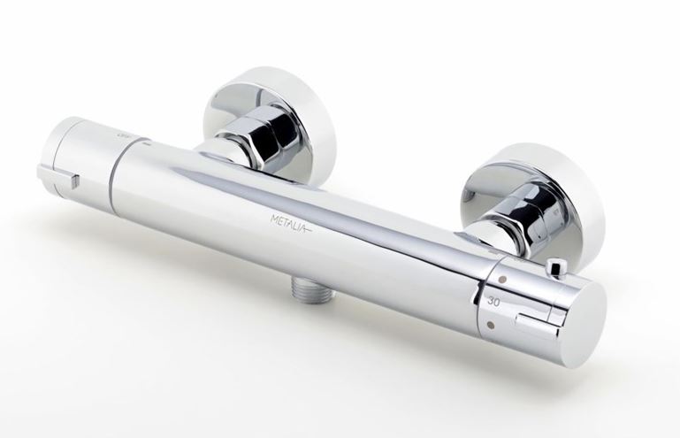 NOVASERVIS METALIA 54 sprchový set s termostatickou batériou, ručná sprcha s 3 prúdmi, tyč, hadica, ECO, chróm 54960KIT,0 Obrázek - fotka