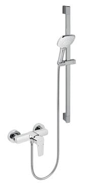 NOVASERVIS METALIA 58 sprchový set s batériou, ručná sprcha s 3 prúdmi, tyč, hadica, ECO, chróm