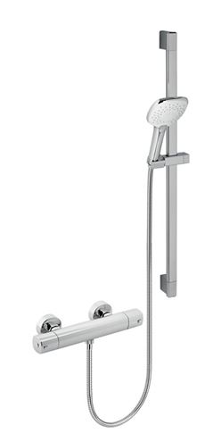 NOVASERVIS METALIA 58 sprchový set s termostatickou batériou, ručná sprcha s 3 prúdmi, tyč, hadica, ECO, chróm 58960KIT,0 Obrázek - Hlavní obrázek