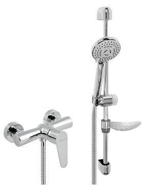 NOVASERVIS TITANIA FRESH sprchový set s batériou, ručná sprcha s 3 prúdmi, tyč, hadica, chróm