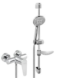 NOVASERVIS TITANIA FRESH sprchový set s batériou, ručná sprcha s 3 prúdmi, tyč, hadica, chróm