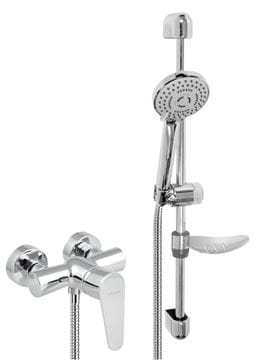 NOVASERVIS TITANIA FRESH sprchový set s batériou, ručná sprcha s 3 prúdmi, tyč, hadica, chróm