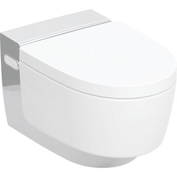 GEBERIT AQUACLEAN MERA COMFORT závesné WC s bidetovým sedadlom, SoftClosing, TurboFlush, KeraTect, biela/chróm