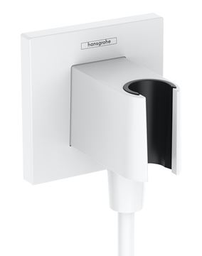 HANSGROHE FIXFIT E držiak ručnej sprchy s pripojením na vodu, matná biela