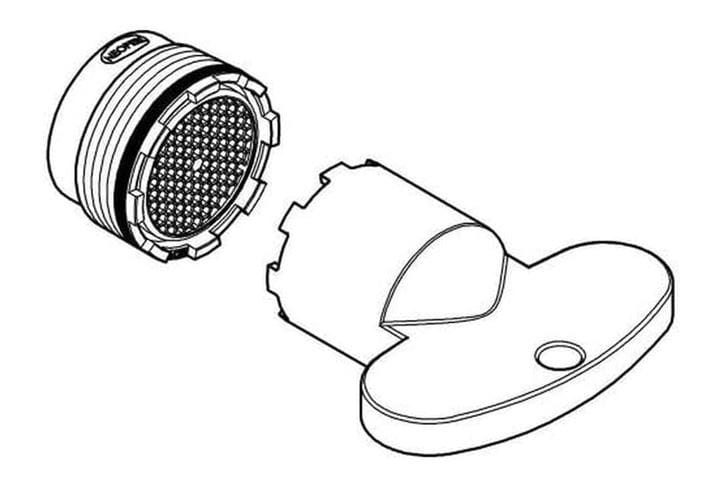 GROHE perlátor M18, 5x1, vonkajší závit, integrovaný, balenie 2 ks  13994000 Technický nákres