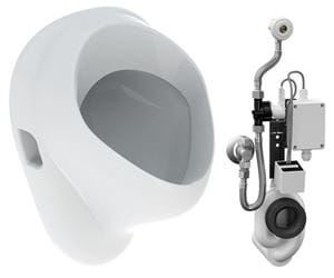 GEBERIT FELIX pisoár s radarovým splachovačom na montážnej lište, Bluetooth, s integrovaným zdrojom