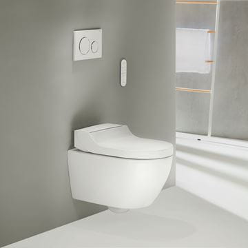 GEBERIT AQUACLEAN TUMA COMFORT závesné WC s bidetovým sedátkom, SoftOpening, Rimless, KeraTect 146.290.11.1 Obrázek - fotka
