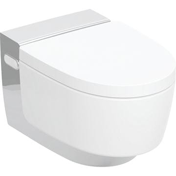 GEBERIT AQUACLEAN MERA CLASSIC závesné WC s bidetovým sedadlom, SoftClosing, TurboFlush, KeraTect, chróm