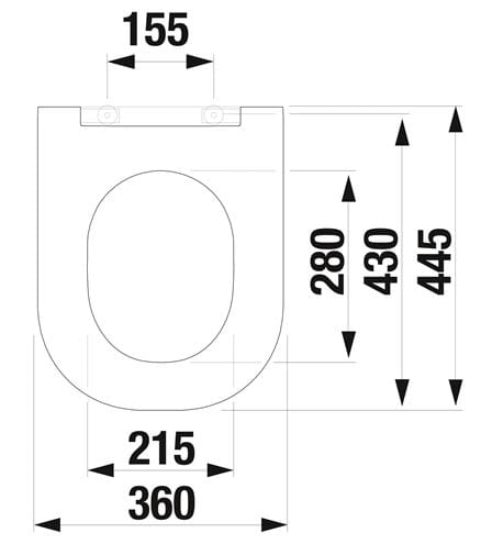 JIKA MIO-N WC sedátko Slim, SlowClose, matná čierna H8917167160631 Technický nákres