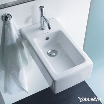 DURAVIT VERO umývadielko 25 cm, s otvorom pre batériu a prepadom 0702250000 Obrázek - fotka