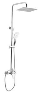 NOVASERVIS METALIA 54 sprchový set s termostatickou batériou, horná sprcha, ručná sprcha s 3 prúdmi, tyč, hadica, ECO, chróm
