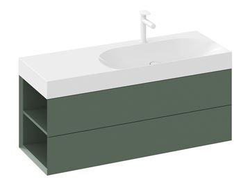 RAVAK SD LITE 120 L skrinka pod umývadlo 120x45x43 cm, 2 zásuvky, 2 police vľavo, Grey Green X000001882 Obrázek - fotka