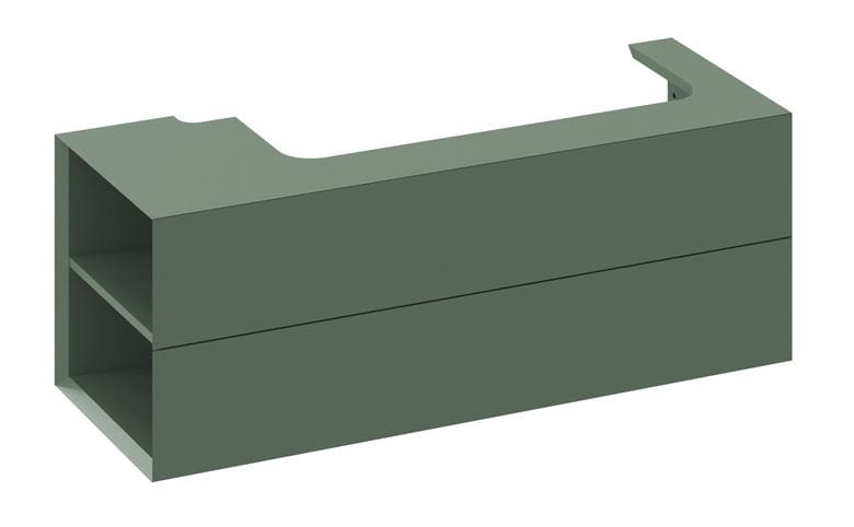 RAVAK SD LITE 120 L skrinka pod umývadlo 120x45x43 cm, 2 zásuvky, 2 police vľavo, Grey Green X000001882 Obrázek - Hlavní obrázek