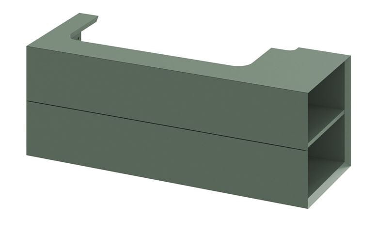 RAVAK SD LITE 120 P skrinka pod umývadlo 120x45x43 cm, 2 zásuvky, 2 police vľavo, Grey Green X000001894 Obrázek - Hlavní obrázek