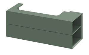RAVAK SD LITE 120 P skrinka pod umývadlo 120x45x43 cm, 2 zásuvky, 2 police vľavo, Grey Green