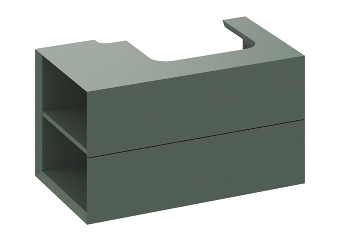 RAVAK SD LITE 80 L skrinka pod umývadlo 80x45x43 cm, 2 zásuvky, 2 police vľavo, Grey Green X000001876 Obrázek - Hlavní obrázek