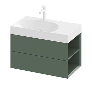 RAVAK SD LITE 80 P skrinka pod umývadlo 80x45x43 cm, 2 zásuvky, 2 police vpravo, Grey Green X000001888 Obrázek - fotka