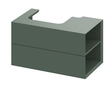 RAVAK SD LITE 80 P skrinka pod umývadlo 80x45x43 cm, 2 zásuvky, 2 police vpravo, Grey Green