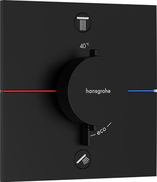 HANSGROHE SHOWERSELECT COMFORT E podomietková termostatická batéria, pre 2 spotrebiče, matná čierna