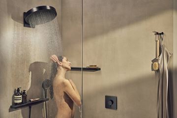 HANSGROHE SHOWERSELECT COMFORT E podomietková termostatická batéria, pre 2 spotrebiče, matná čierna 15572670 Obrázek - fotka