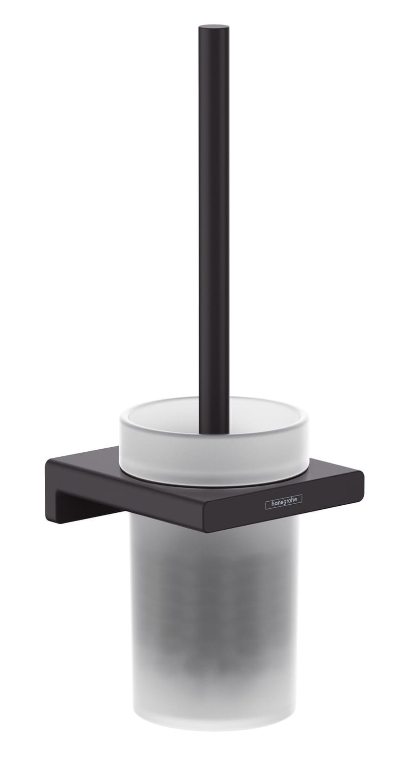 HANSGROHE ADDSTORIS WC kefa, nástenná, sklo, matná čierna