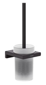 HANSGROHE ADDSTORIS WC kefa, nástenná, sklo, matná čierna