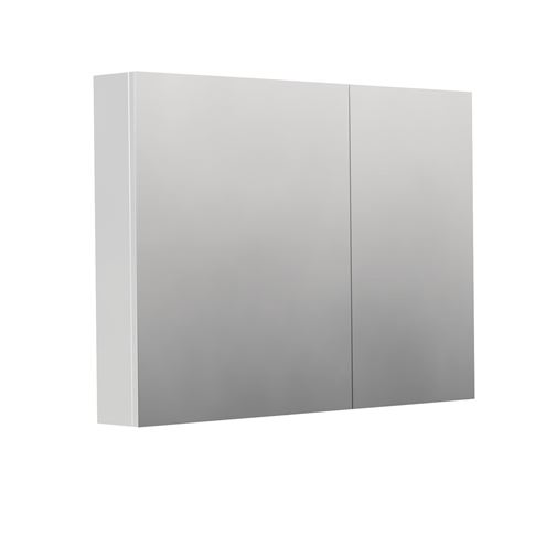 INTEDOOR BARI zrkadlová skrinka 100x72x14 cm, s vypínačom a el. zásuvkou, MDF, lesklá biela BAZS100A0016 Obrázek - Hlavní obrázek