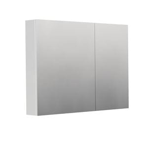 INTEDOOR BARI zrkadlová skrinka 100x72x14 cm, s vypínačom a el. zásuvkou, MDF, lesklá biela
