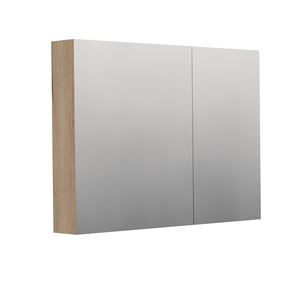 INTEDOOR BARI zrkadlová skrinka 100x72x14 cm, s vypínačom a el. zásuvkou, MDF, dub anniversary